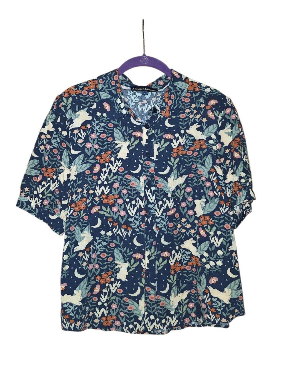 Princess Highway Midnight Rabbit Blouse - Picture 1 of 5